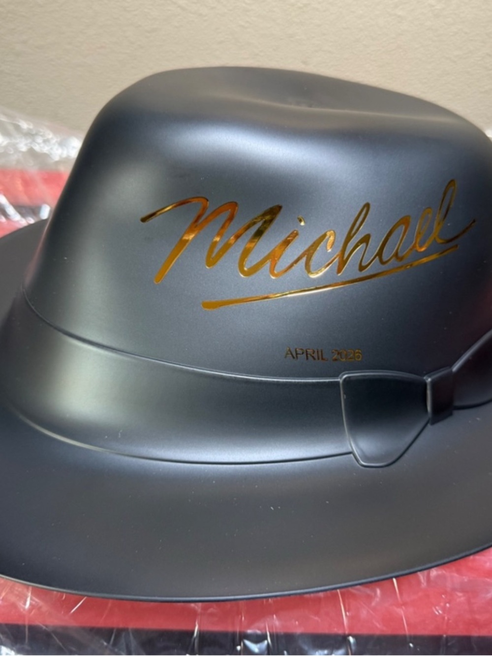 Michaels Jackson’s Black Fedora with Gold Script Detail Cinnamark’s exclusive